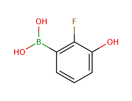 Molecular Structure of 855230-60-3 (2-FLUORO-3-HYDROXYPHENYLBORONIC ACID)