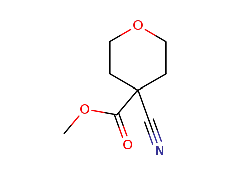 Molecular Structure of 362703-30-8 (methyl 4-cyanotetrahydro-2H-pyran-4-carboxylate)
