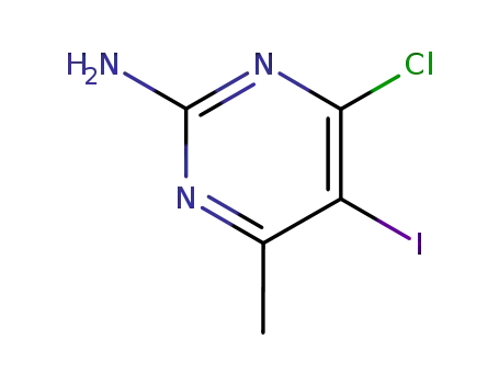 Molecular Structure of 897030-99-8 (4-Chloro-5-iodo-6-methylpyrimidin-2-amine)