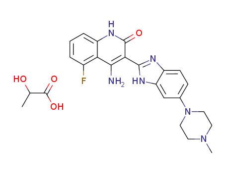 4-amino-5-fluoro-3-[6-(4-methylpiperazin-1-yl)-1H-benzimidazol-2-yl]-1H-quinolin-2-one DL-lactic acid salt