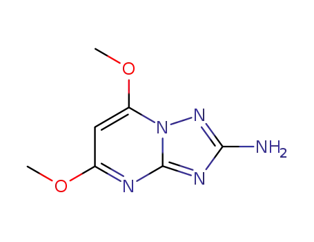 Molecular Structure of 13223-43-3 (2-Amino-5,7-dimethoxy-1,2,4-triazolo[1,5-a]pyrimidine)