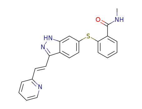 319460-85-0,Axitinib,AG013736;Benzamide,N-methyl-2-[[3-[(1E)-2-(2-pyridinyl)ethenyl]-1H-indazol-6-yl]thio]-;