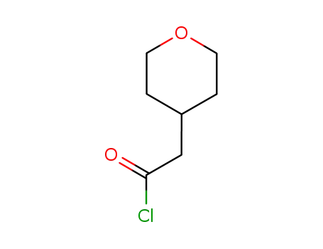 Molecular Structure of 40500-05-8 (TETRAHYDRO-2H-PYRAN-4-YLACETYL CHLORIDE)