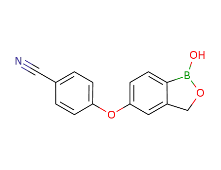 Molecular Structure of 906673-24-3 (5-(4-cyanophenoxy)-2,3-dihydro-1-hydroxy-2,1-benzoxaborole)