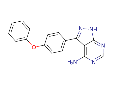 330786-24-8,5-(4-phenoxyphenyl)-7H-pyrrolo[2,3-d]pyriMidin-4-ylaMine,5-(4-phenoxyphenyl)-7H-pyrrolo[2,3-d]pyriMidin-4-ylaMine;3-(4-phenoxyphenyl)-1H-pyrazolo[3,4-d]pyriMidin-4-aMine;4-aMino-3-(4-phenoxyphenyl)-1H-pyrazolo[3,4-d]pyriMidine;5-(4-Phenoxyphenyl)-7H-pyrrolo[2,3-d]pyriMidin-4-aMine;ibrutinib N-2;1H-Pyrazolo[3,4-d]pyriMidin-4-aMine, 3-(4-phenoxyphenyl)-;Ibrutinib intermeidate N-2;Ibrutinib INT1
