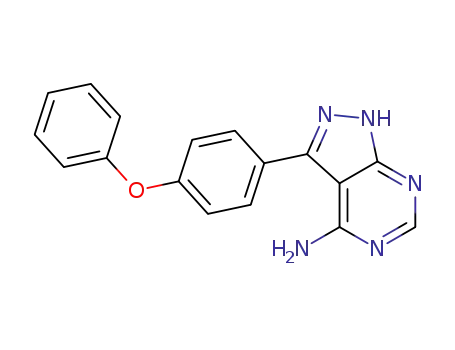 Molecular Structure of 330786-24-8 (5-(4-phenoxyphenyl)-7H-pyrrolo[2,3-d]pyriMidin-4-ylaMine)