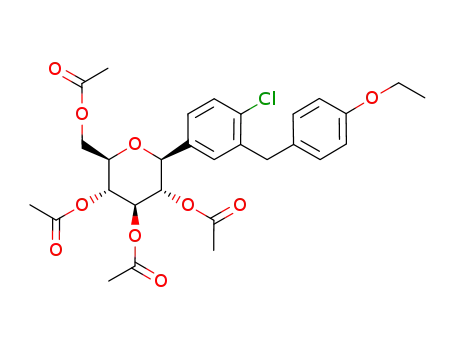 (2R,3R,4R,5S,6S)-2-(Acetoxymethyl)-6-(4-chloro-3-(4-ethoxybenzyl)phenyl)tetrahydro-2H-pyran-3,4,5-triyl triacetate