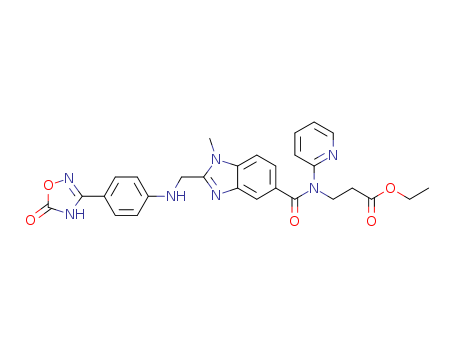 .beta.-Alanine, N-[[2-[[[4-(2,5-dihydro-5-oxo-1,2,4-oxadiazol-3-yl)phenyl]amino]methyl]-1-methyl-1H-benzimidazol-5-yl]carbonyl]-N-2-pyridinyl-, ethyl ester(872728-84-2)