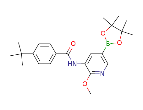 4-tert-butyl-N-[2-methoxy-5-(4,4,5,5-tetramethyl-[1,3,2]dioxaborolan-2-yl)-pyridin-3-yl]-benzamide