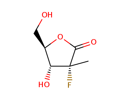 879551-04-9,(3R,4R,5R)-3-fluoro-4-hydroxy-5-(hydroxyMethyl)-3-Methyl-dihydrofuran-2(3H)-one,(3R,4R,5R)-3-fluoro-4-hydroxy-5-(hydroxyMethyl)-3-Methyl-dihydrofuran-2(3H)-one;(3R,4R,5R)-3-Fluoro-4-hydroxy-5-(hydroxyMethyl)-3-Methyloxolan-2-one;(2R)-2-Deoxy-2-fluoro-2-methyl-D-erythro-pentonic acid gamma-lactone