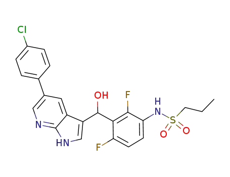 propane-1-sulfonic acid (3-{[5-(4-chlorophenyl)-1H-pyrrolo[2,3-b]pyridine-3-yl]hydroxymethyl}-2,4-difluorophenyl)amide