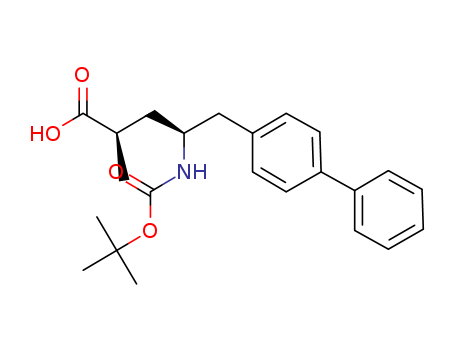 1012341-50-2,(2R,4S)-5-([1,1'-biphenyl]-4-yl)-4-((tert-butoxycarbonyl)aMino)-2-Methylpentanoic acid,(2R,4S)-5-([1,1'-biphenyl]-4-yl)-4-((tert-butoxycarbonyl)aMino)-2-Methylpentanoic acid;LCZ696 inter.;(2R,4S)-5-(Biphenyl-4-yl)-4-[(tert-butoxycarbonyl)aMino]-2-Methylpentanoic acid;(2R,4S)-5-([1,1'-biphenyl]-4-yl)-4-((tert-butoxycarbonyl)aMino)-2-Methylpentanoic;(2R,4S)-2-methyl-4-[(2-methylpropan-2-yl)oxycarbonylamino]-5-(4-phenylphenyl)pentanoic acid;LCA696 inter;[1,1'-Biphenyl]-4-pentanoic acid, γ-[[(1,1-dimethylethoxy)carbonyl]amino]-α-methyl-, (αR,γS)