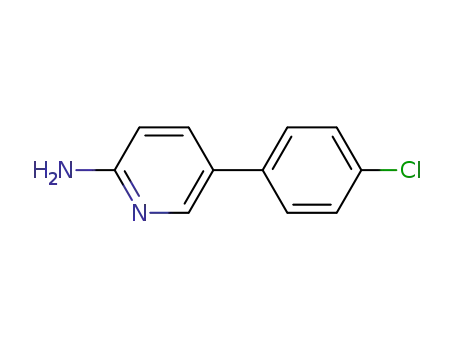 Molecular Structure of 84596-08-7 (2-Pyridinamine, 5-(4-chlorophenyl)-)