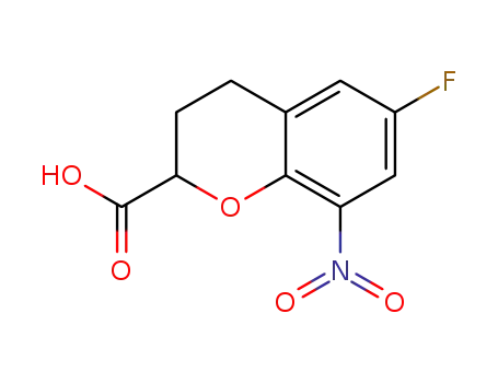(+/-)-6-fluoro-3,4-dihydro-8-nitro-2H-1-benzopyran-2-carboxylic acid