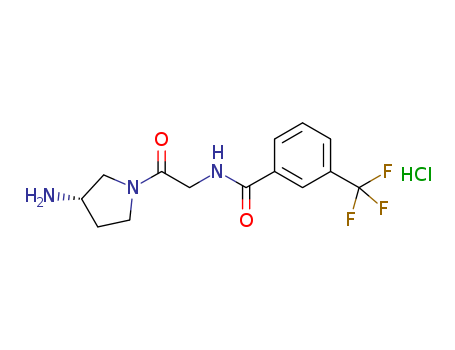 Benzamide, N-[2-[(3S)-3-amino-1-pyrrolidinyl]-2-oxoethyl]-3-(trifluoromethyl)-, hydrochloride (1:1)(857651-01-5)