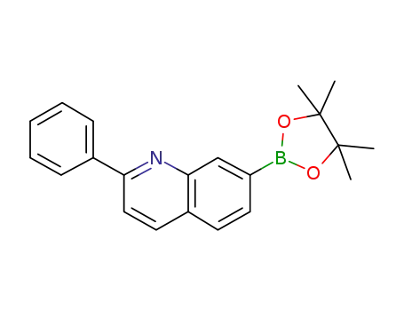 Molecular Structure of 867164-54-3 (Quinoline, 2-phenyl-7-(4,4,5,5-tetraMethyl-1,3,2-dioxaborolan-2-yl)-)