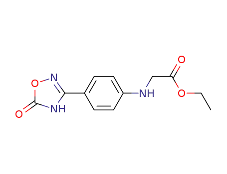 Molecular Structure of 872728-83-1 (ethyl 2-{[4-(5-oxo-4,5-dihydro-1,2,4-oxadiazol-3-yl)phenyl]aMino}acetate)
