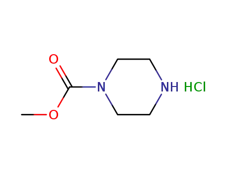 Molecular Structure of 873697-75-7 (Methyl piperazine-1-carboxylate hydrochloride)