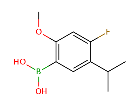 875446-29-0,4-fluoro-5-isopropyl-2-methoxyphenylboronic acid,(4-fluoro-2-methoxy-5-propan-2-ylphenyl)boronic acid;