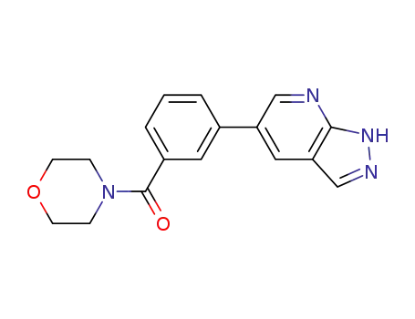 Morpholine, 4-[3-(1H-pyrazolo[3,4-b]pyridin-5-yl)benzoyl]-