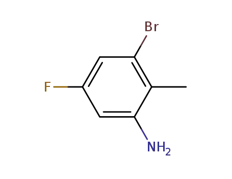 Molecular Structure of 502496-36-8 (3-Bromo-5-fluoro-2-methylaniline)