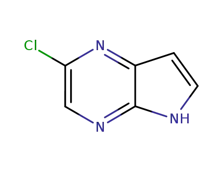 Molecular Structure of 889447-19-2 (2-chloro-5H-pyrrolo[2,3-b]pyrazine)