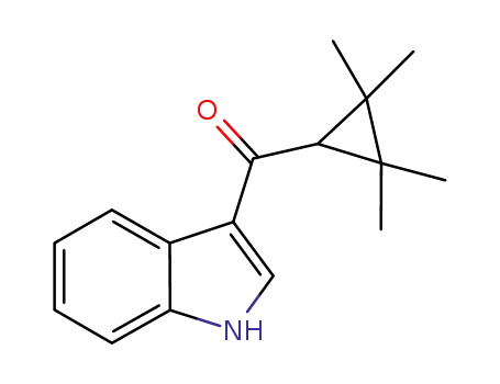 Molecular Structure of 895152-66-6 ((1H-indol-3-yl)(2,2,3,3-tetramethylcyclopropyl)methanone)