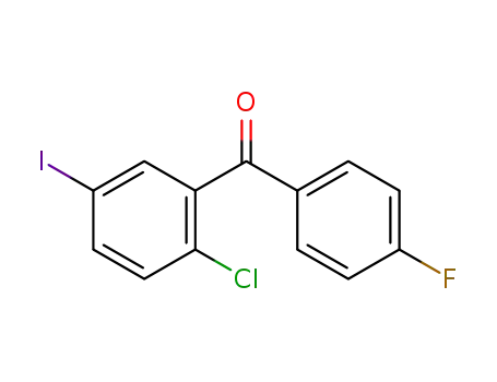 Molecular Structure of 915095-86-2 ((2-Chloro-5-iodophenyl)(4-fluorophenyl)methanone)