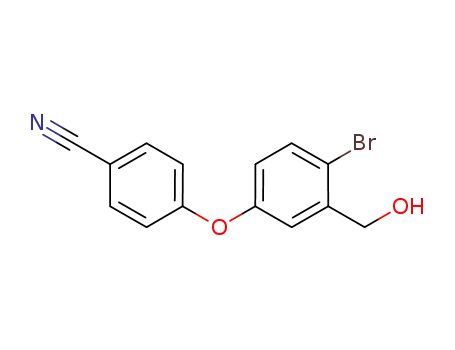 Molecular Structure of 906673-45-8 (4-(4-broMo-3-(hydroxyMethyl)phenoxy)benzonitrile)