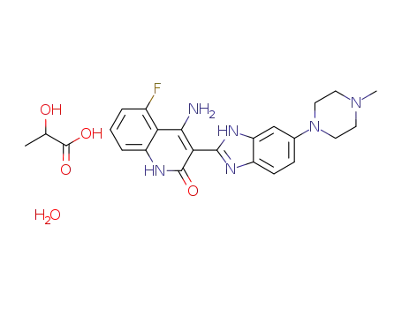 4-amino-5-fluoro-3-[6-(4-methylpiperazin-1-yl)-1H-benzimidazol-2-yl]quinolin-2(1H)-one mono 2-hydroxypropanoate hydrate