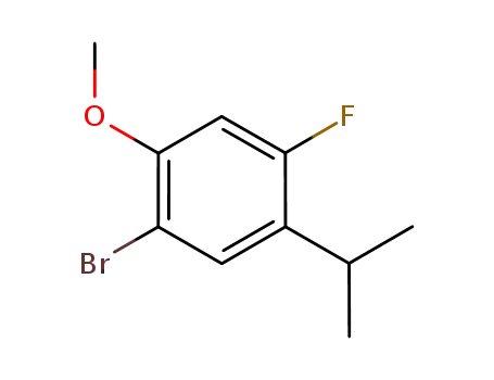 Molecular Structure of 944317-92-4 (1-Bromo-4-fluoro-5-isopropyl-2-methoxybenzene)