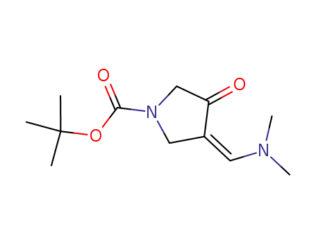 Molecular Structure of 905274-02-4 ((Z)-tert-butyl 3-((dimethylamino)methylene)-4-oxopyrrolidine-1-carboxylate)
