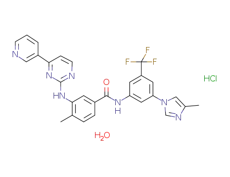 4-methyl-N-[3-(4-methyl-imidazol-1-yl)-5-trifluoromethyl-phenyl]-3-(4-pyridin-3-yl-pyrimidin-2-ylamino)-benzamide monohydrochloride monohydrate