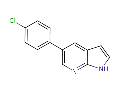 Molecular Structure of 918516-27-5 (1H-Pyrrolo[2,3-b]pyridine, 5-(4-chlorophenyl)-)