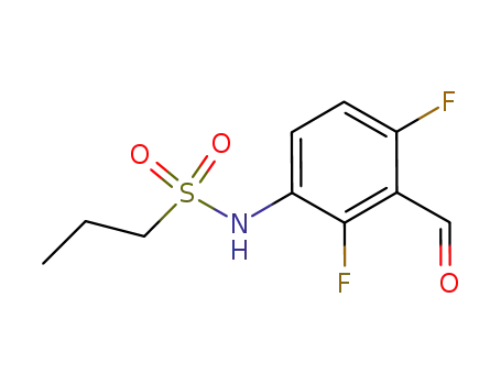Molecular Structure of 918523-58-7 (N-(2,4-difluoro-3-formylphenyl)propane-1-sulfonamide)