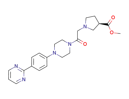 1-{2-oxo-2-[4-(4-pyrimidin-2-yl-phenyl)-piperazin-1-yl]-ethyl}-pyrrolidine-3-carboxylic acid methyl ester