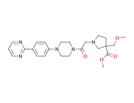 3-methoxymethyl-1-{2-oxo-2-[4-(4-pyrimidin-2-yl-phenyl)-piperazin-1-yl]-ethyl}-pyrrolidine-3-carboxylic acid methyl ester