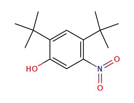 Molecular Structure of 873055-57-3 (Phenol, 2,4-bis(1,1-diMethylethyl)-5-nitro-)