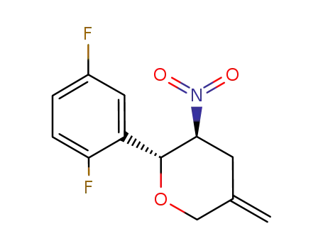 (2R,3S)-5-methylidenyl-3-nitro-2-(2,5-difluorophenyl)tetrahydro-2H-pyran