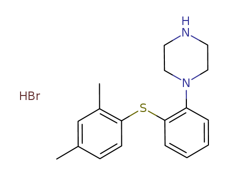 960203-27-4,Vortioxetine hydrobromide,Lu AA 21004 hydrobromide; Vortioxetine hydrobromide