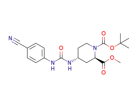 (2R,4R)-1-tert-butyl 2-methyl 4-(3-(4-cyanophenyl)ureido)piperidine-1,2-dicarboxylate
