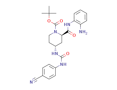 (2R,4R)-tert-butyl 2-((2-aminophenyl)carbamoyl)-4-(3-(4-cyanophenyl)ureido)piperidine-1-carboxylate