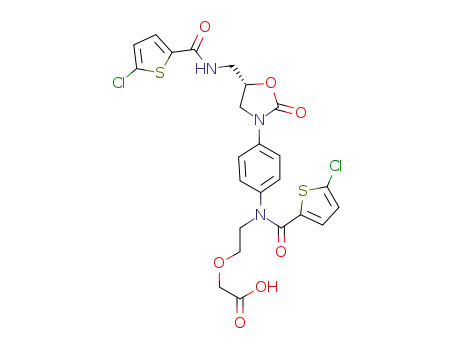 2-{2-[1-(5-chlorothiophen-2-yl)-N-{4-[(5S)-5-{[(5-chlorothiophen-2-yl)formamido]methyl}-2-oxo-1,3-oxazolidin-3-yl]phenyl}formamido]ethoxy}acetic acid