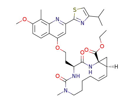(1R,4S,14S,Z)-ethyl 4-(2-(2-(4-isopropylthiazol-2-yl)-7-methoxy-8-methylquinolin-4-yloxy)ethyl)-7-methyl-3,6-dioxo-2,5,7-triazabicyclo[12.1.0]pentadec-12-ene-1-carboxylate