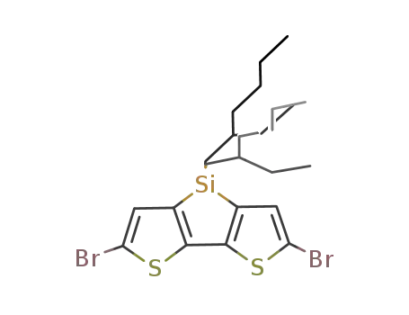 Molecular Structure of 1089687-05-7 (2,6-Dibromo-4,4-bis(2-ethylhexyl)-4H-silolo[3,2-b:4,5-b']dithiophene)