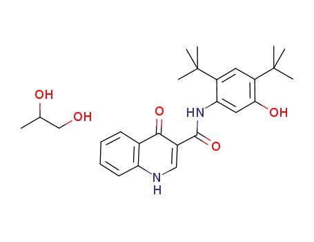N-(2,4-di-tert-butyl-5-hydroxyphenyl)-1,4-dihydro-4-oxoquinoline-3-carboxamide propylene glycol solvate