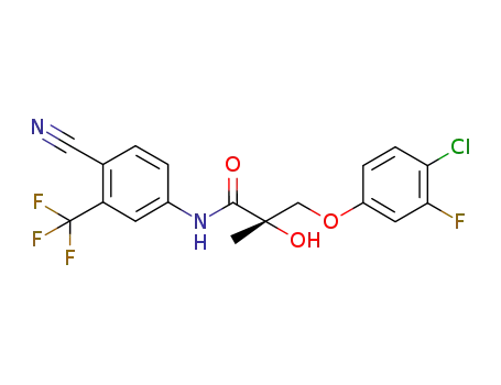 (S)-3-(4-chloro-3-fluorophenoxy)-N-(4-cyano-3-(trifluoromethyl)phenyl)-2-hydroxy-2-methylpropanamide