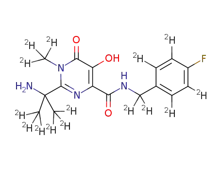 2-(2-amino-(1,3-d6-propan)-2-yl)-N-(4-fluorobenzyl-d6)-5-hydroxy-1-(methyl-d3)-6-oxo-1,6-dihydropyrimidine-4-carboxamide