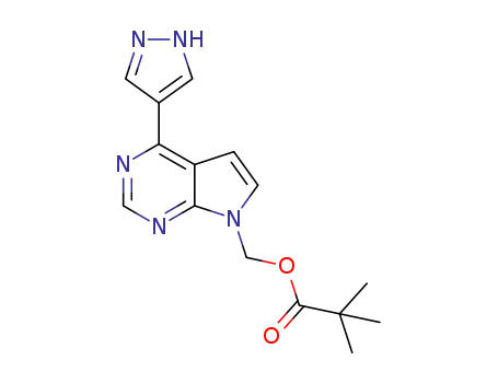 [4-(1H-pyrazol-4-yl)-7H-pyrrolo[2,3-d]pyrimidin-7-yl]methyl 2,2-dimethylpropanoate