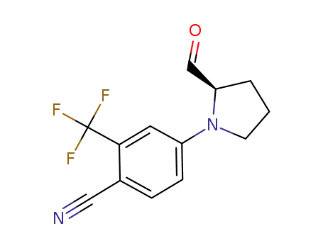 4-[(2R)-2-formylpyrrolidin-1-yl]-2-(trifluoromethyl)benzonitrile